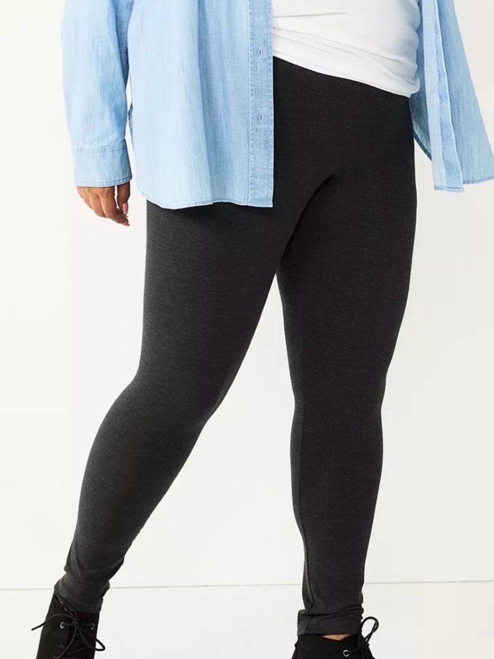 Sonoma Dark Gray Leggings 1X